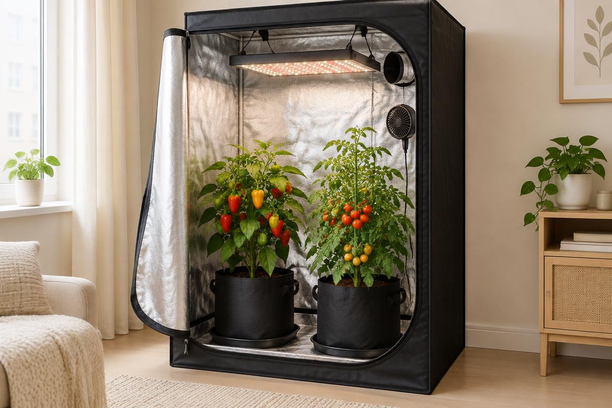 Grow tent kit with light