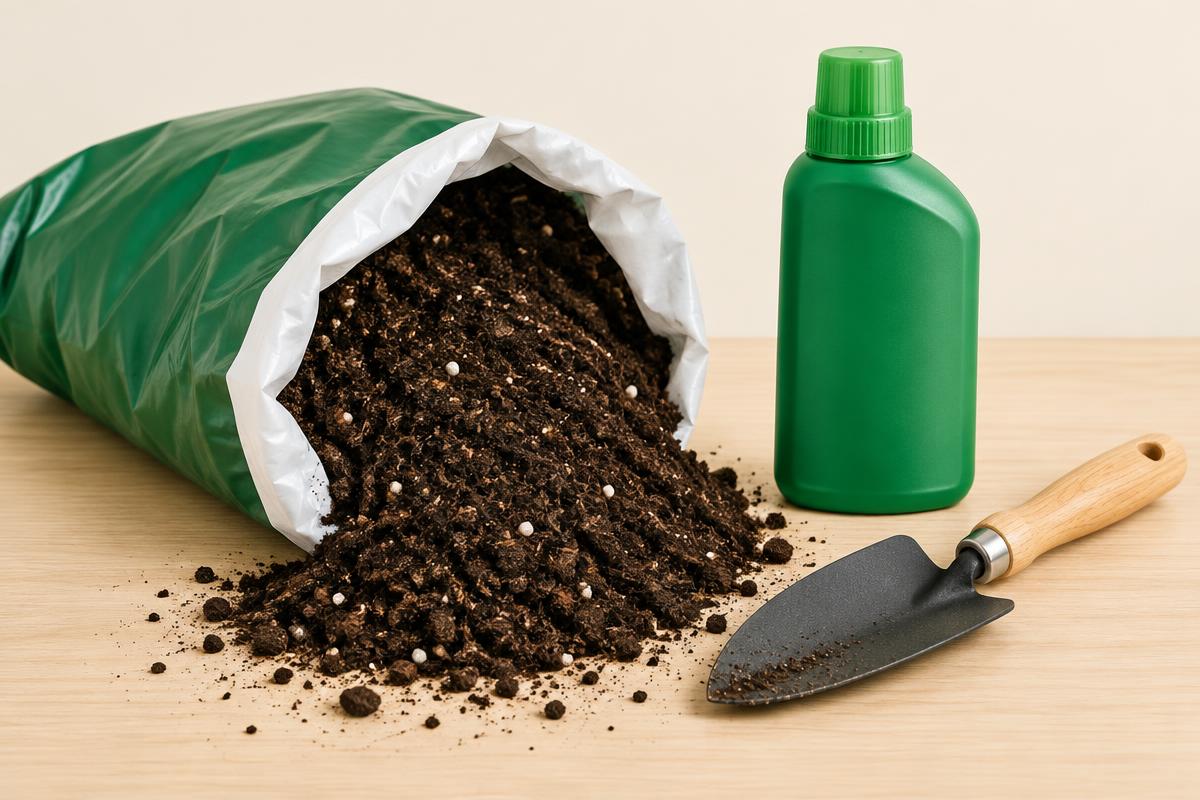 Indoor potting mix & plant food